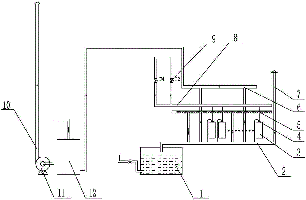 Acid circulation formation acid mist removing device and method of lead-acid battery