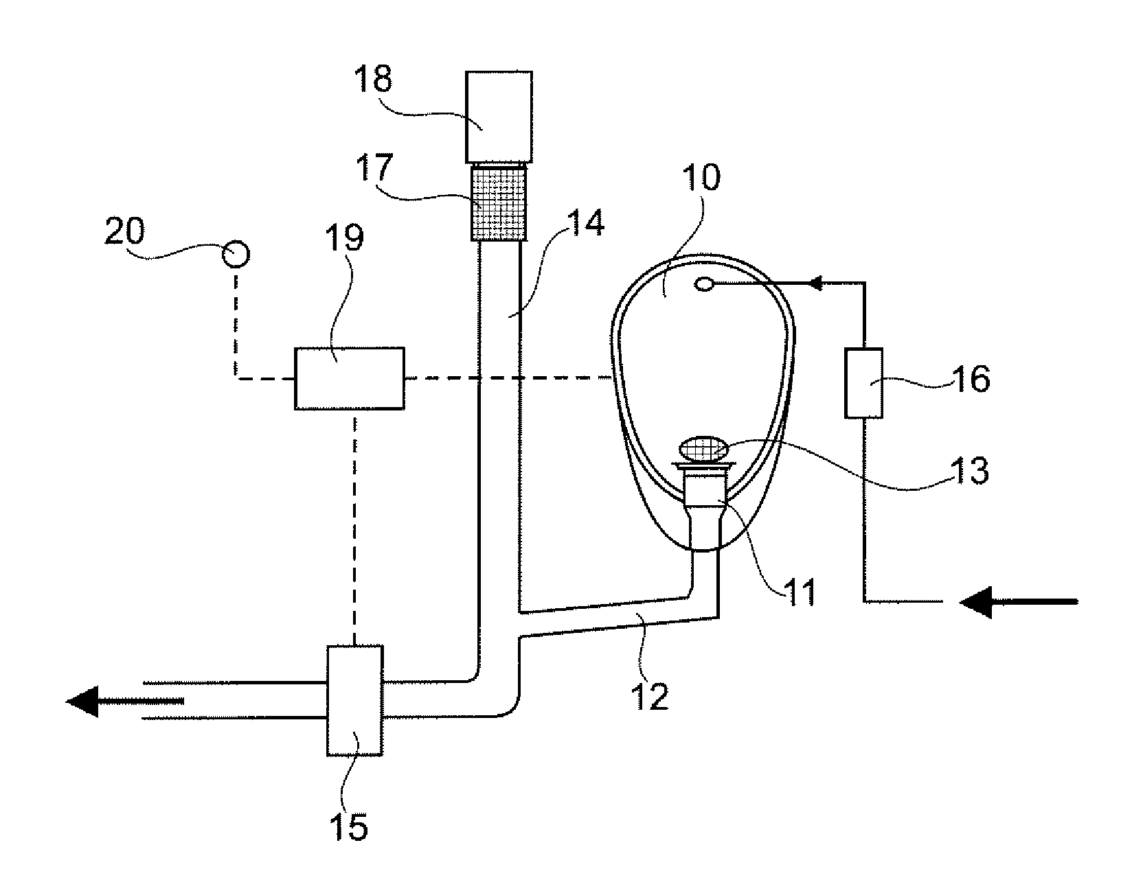 Odour seal for a vacuum toilet drain system