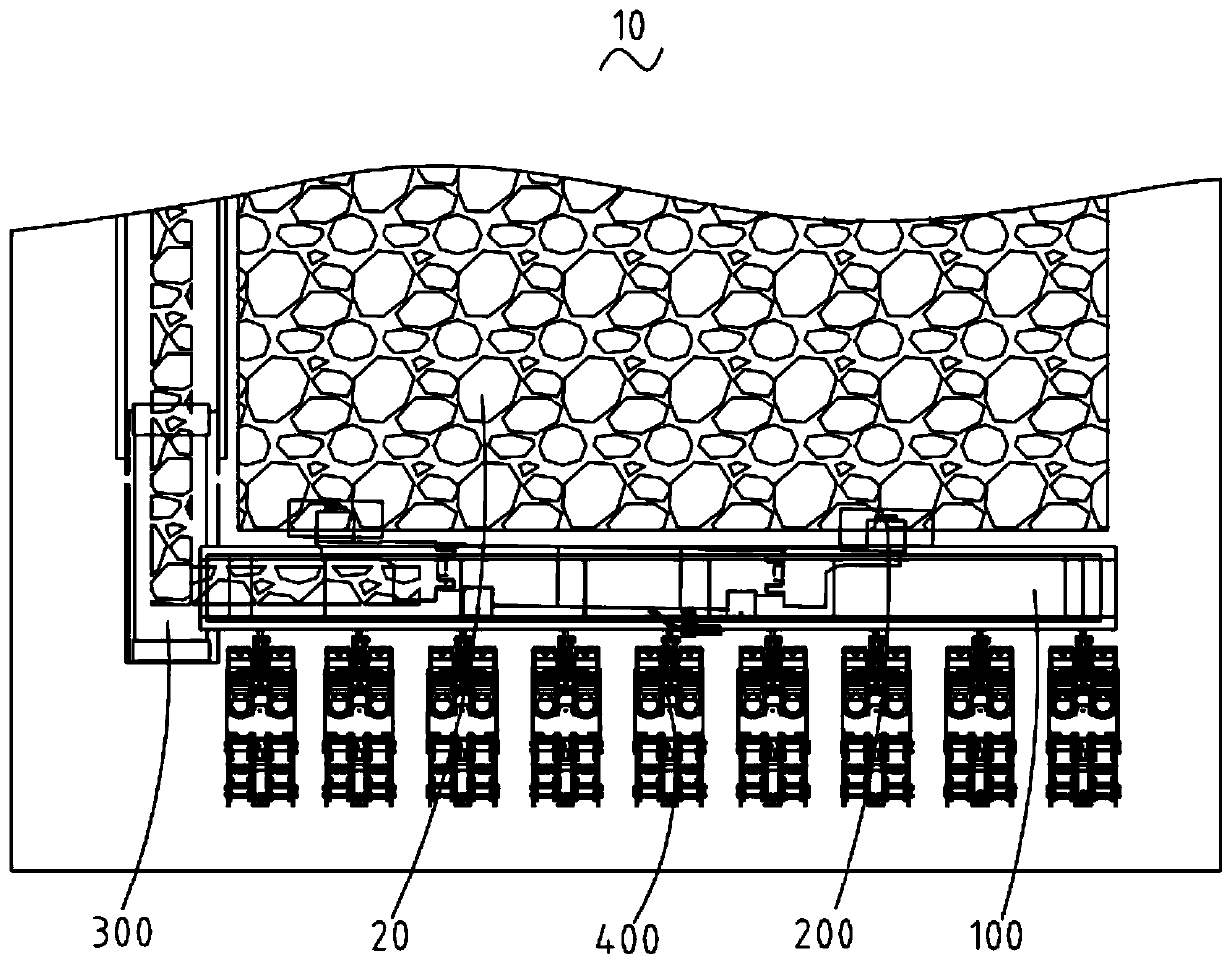 Mechanized fully mechanized mining system for non-coal mine