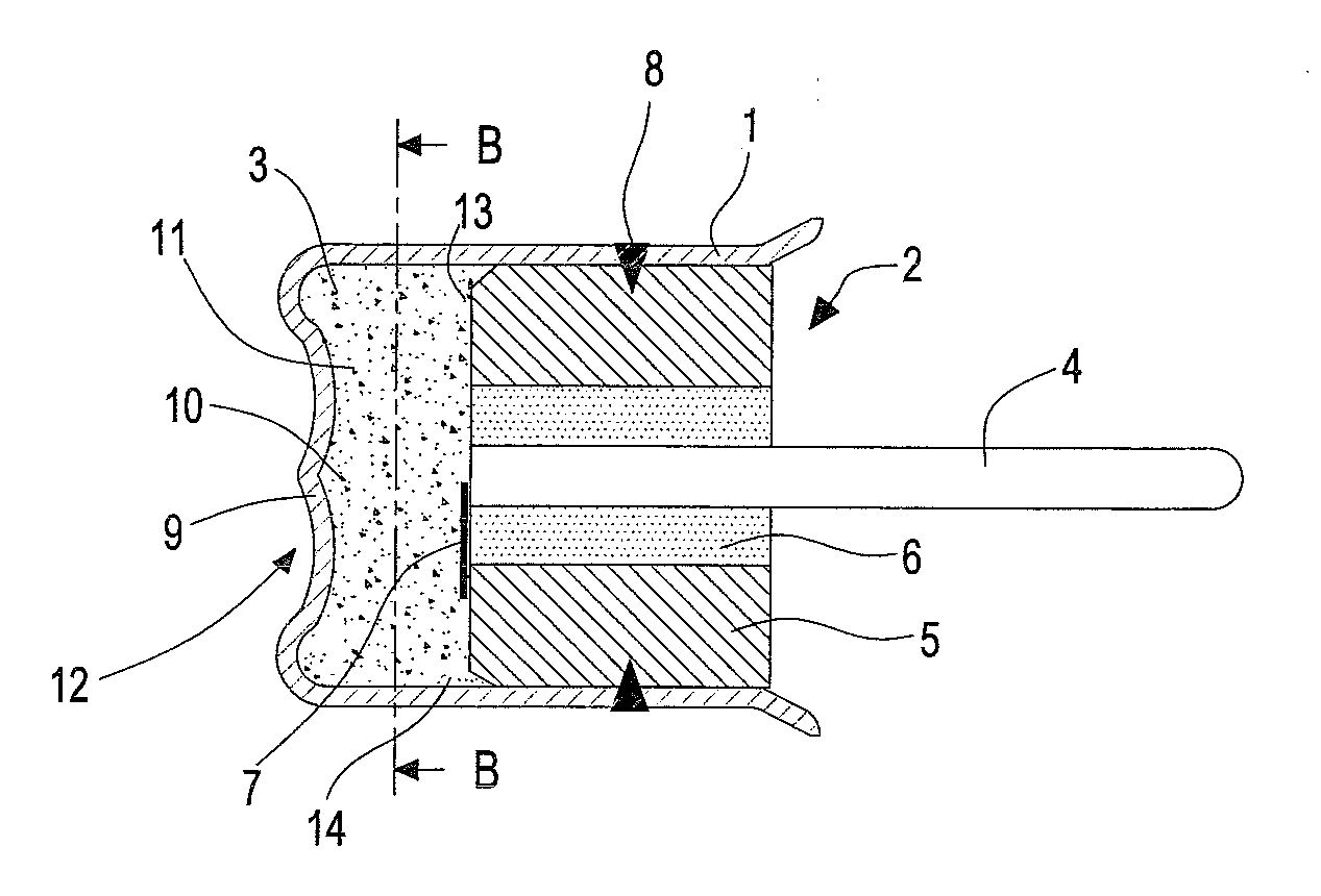 Igniter with a locked consolidated powder charge