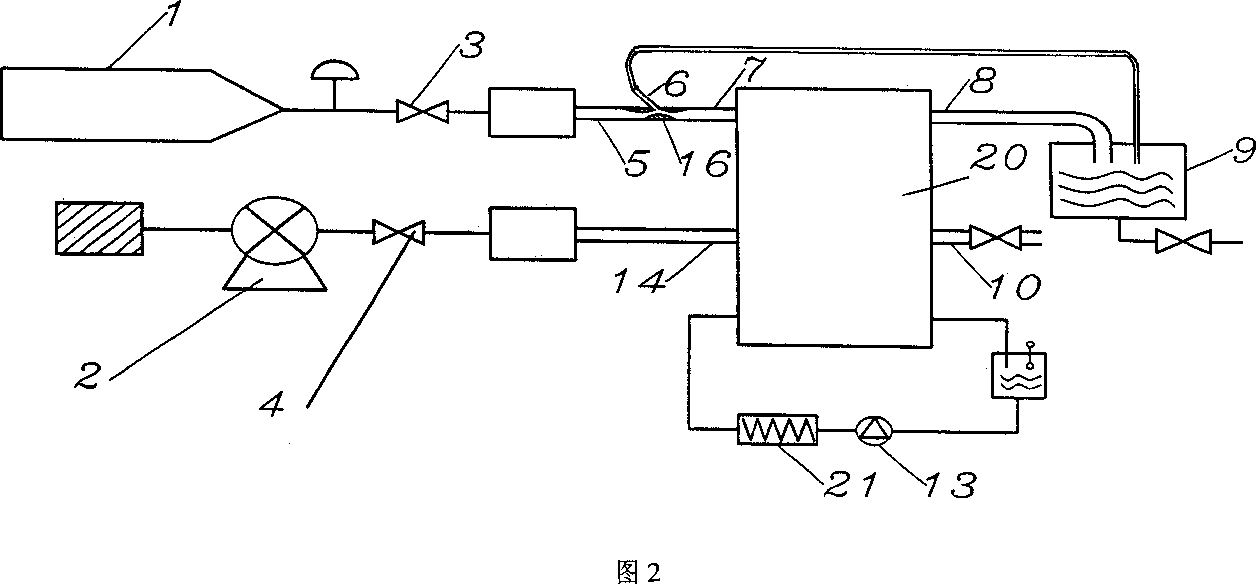 Device for sufficiently utilizing hydrogen and oxygen of fuel cell