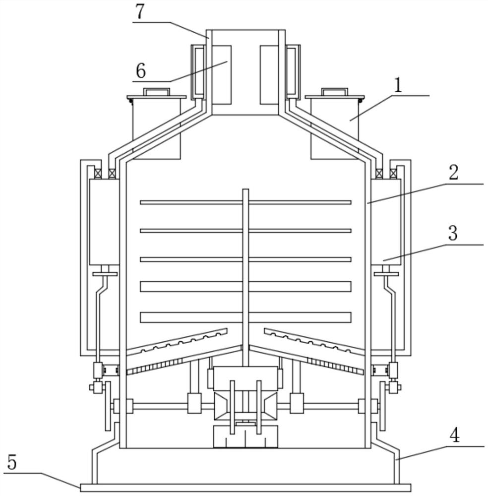 Environment-friendly paper waste incineration device with material turning function