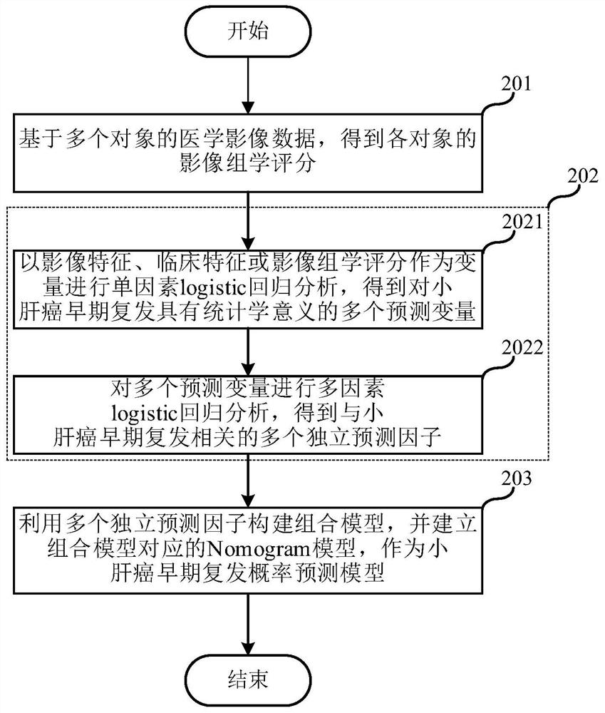 Construction method and prediction method of small liver cancer early recurrence probability prediction model