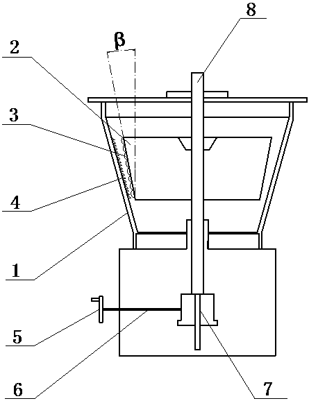 Shell breaking device for conical basket type walnut shell breaking machine