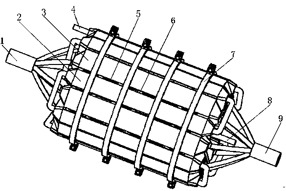 Highly integrated cylinder-type thermoelectric generation noise-abatement device