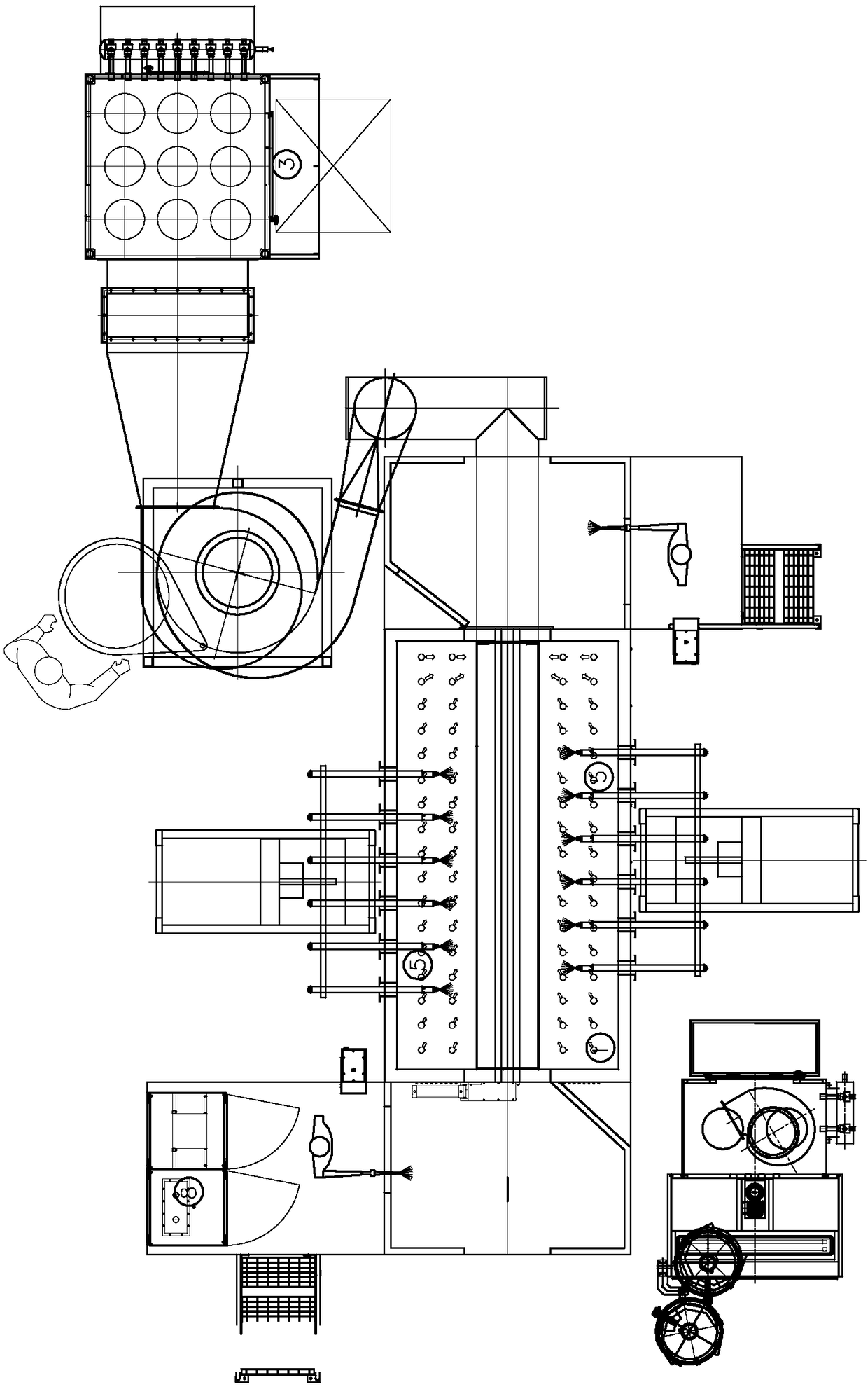 Powder spraying system convenient to clean