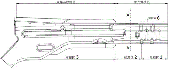 Continuous variable cross-section car front longitudinal beam and preparation method thereof