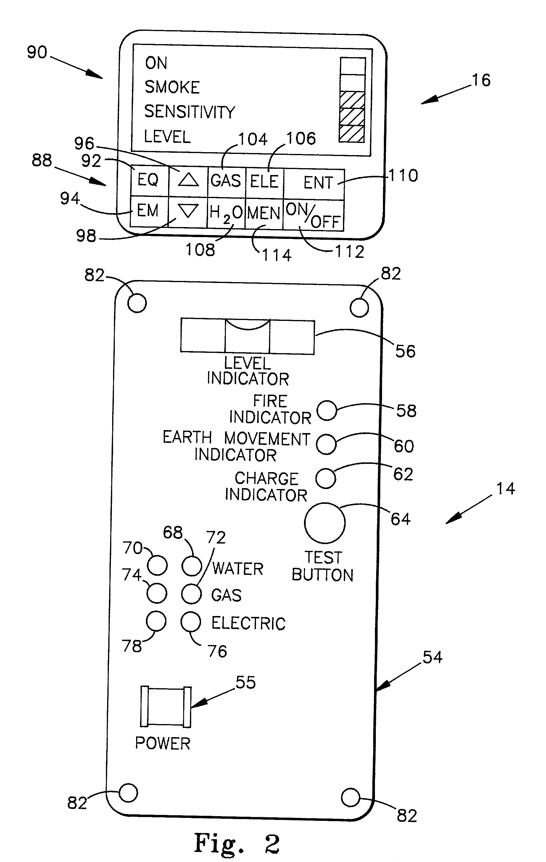 Earthquake and/or emission detector with utility shut off