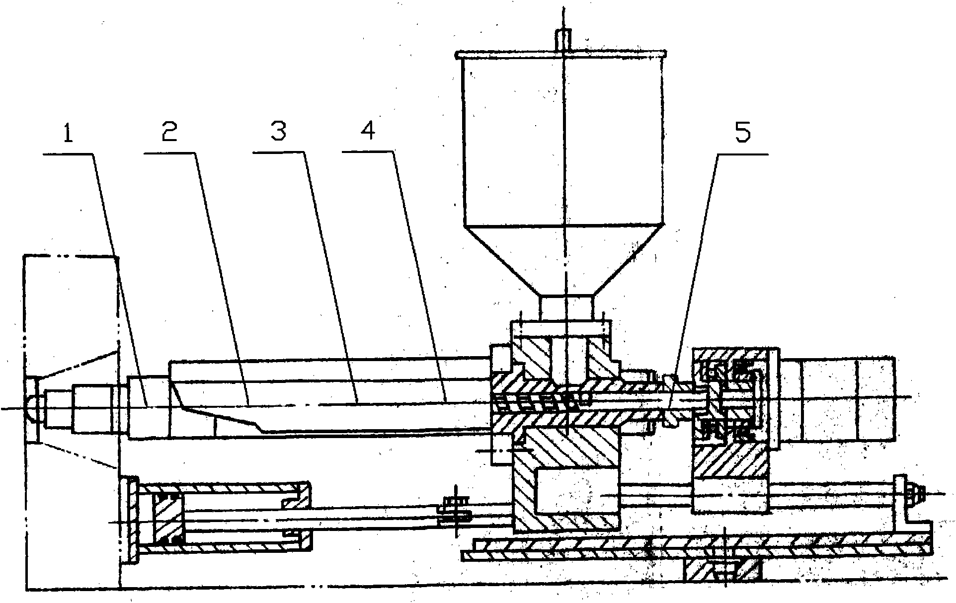 Method for producing toothbrush handle by injection molding for twice