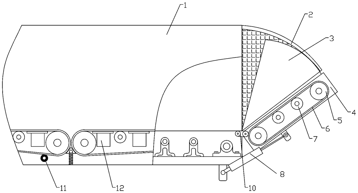 Freight compartment tilting dump door