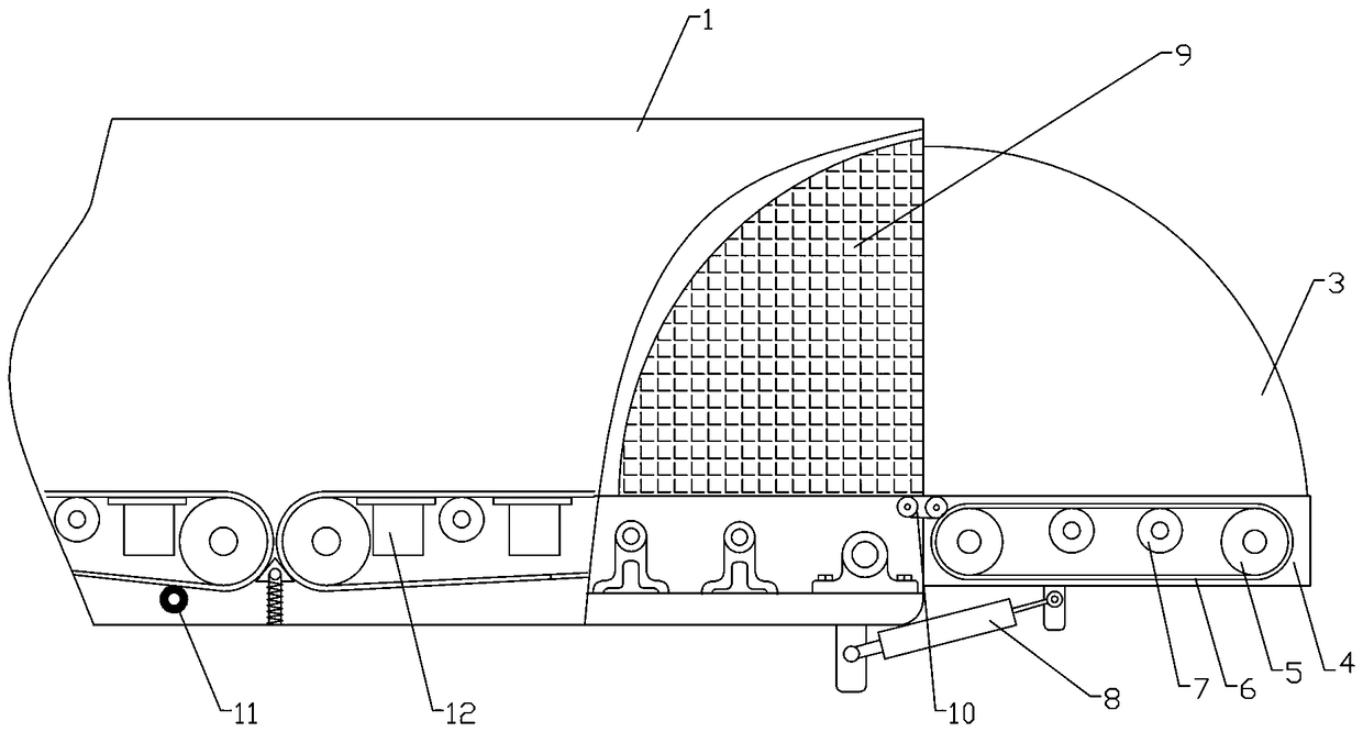 Freight compartment tilting dump door