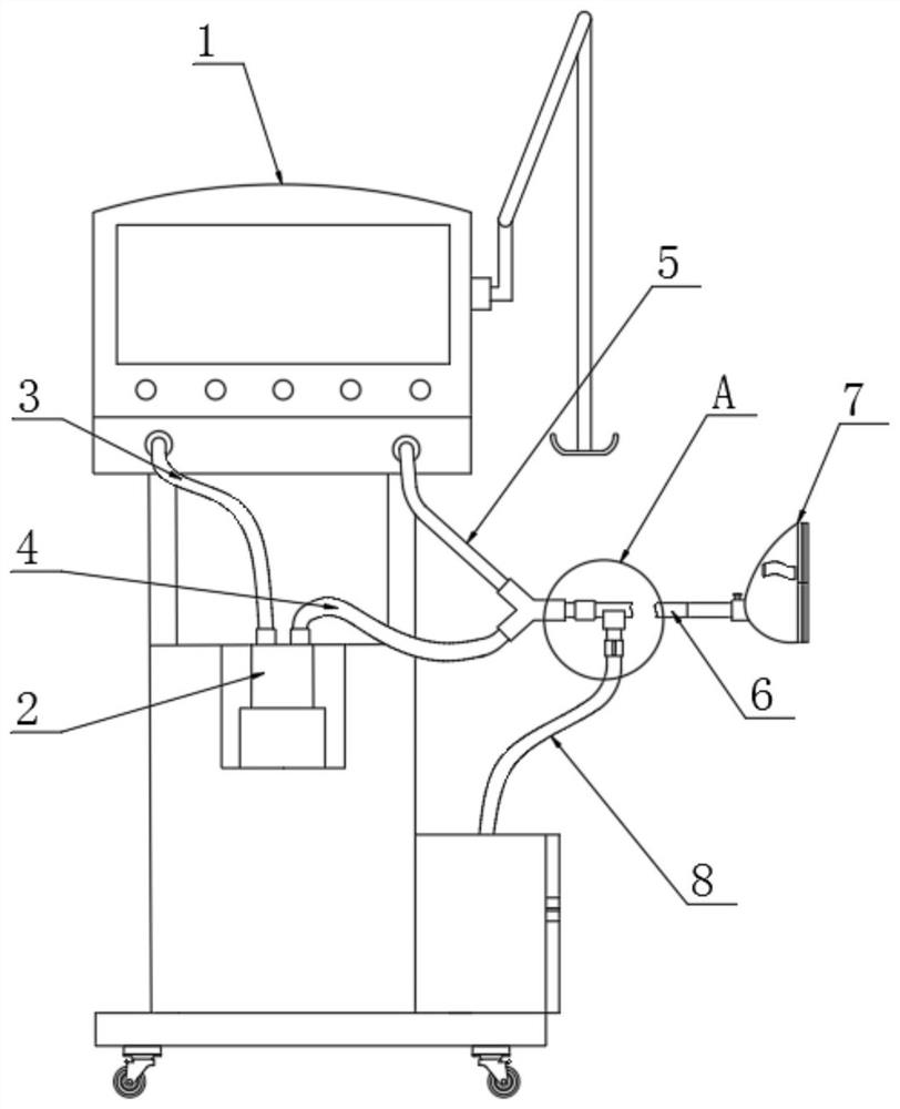 Bacteria breeding prevention invasive ventilator for department of critical care medicine