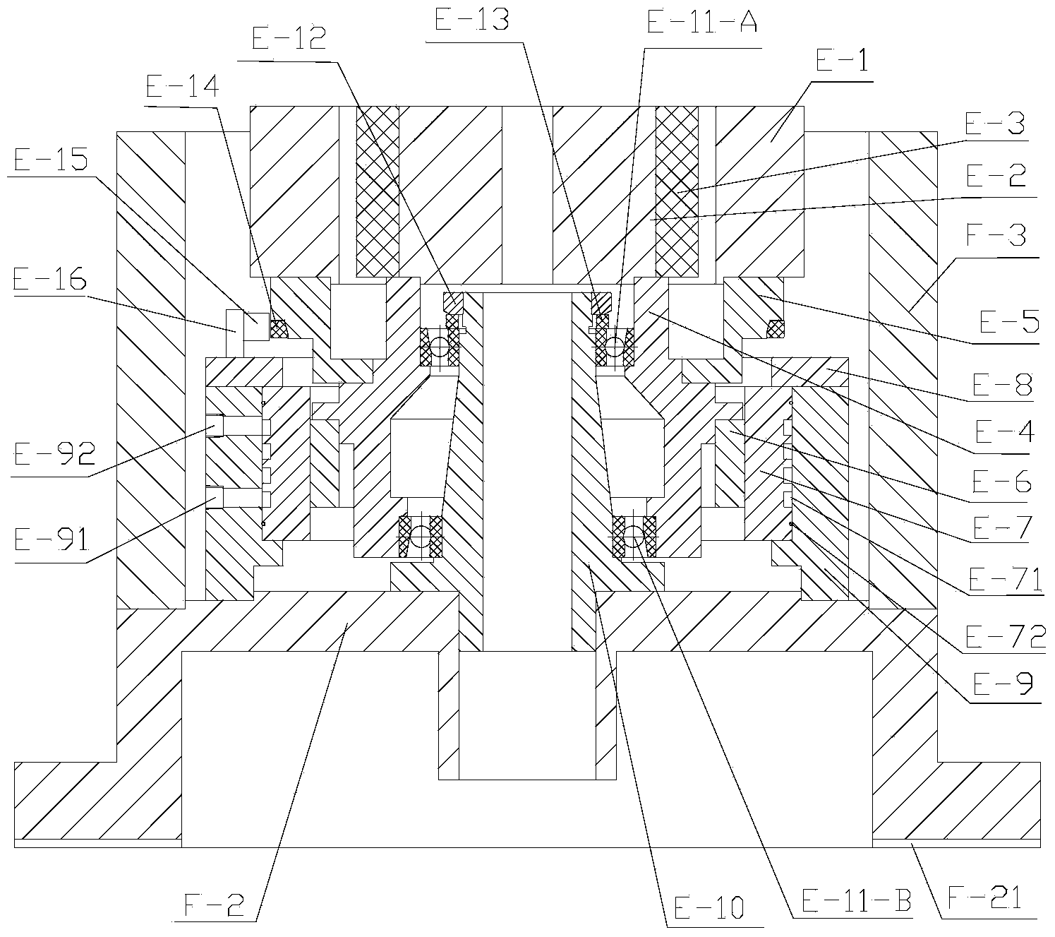 Low-frequency and large-displacement angular vibration table