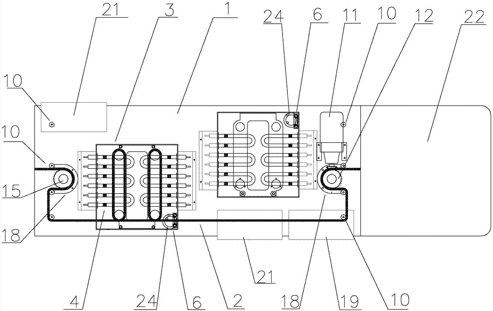 Chain automatic running-in oiling machine