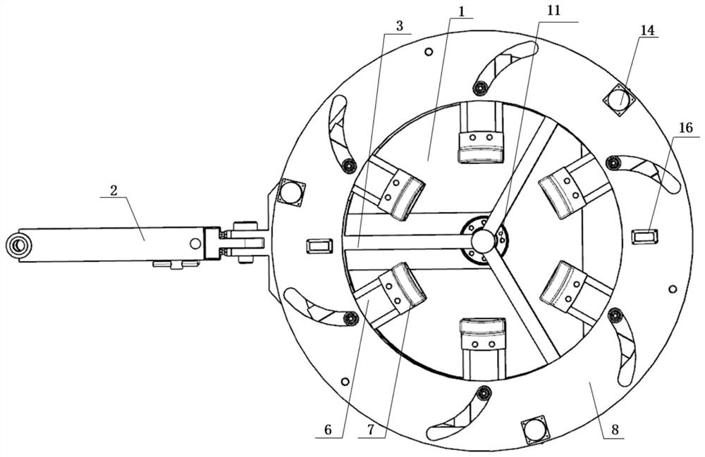 Code-scanning self-rotating tire vulcanizing machine tire mounting manipulator