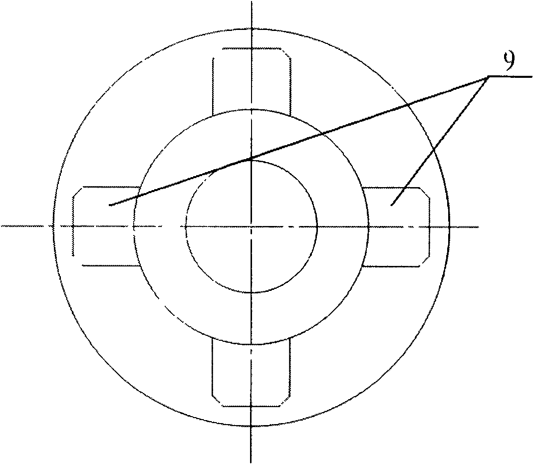 Cross elastic connection device of high-pressure pump shaft and transmission shaft of engine