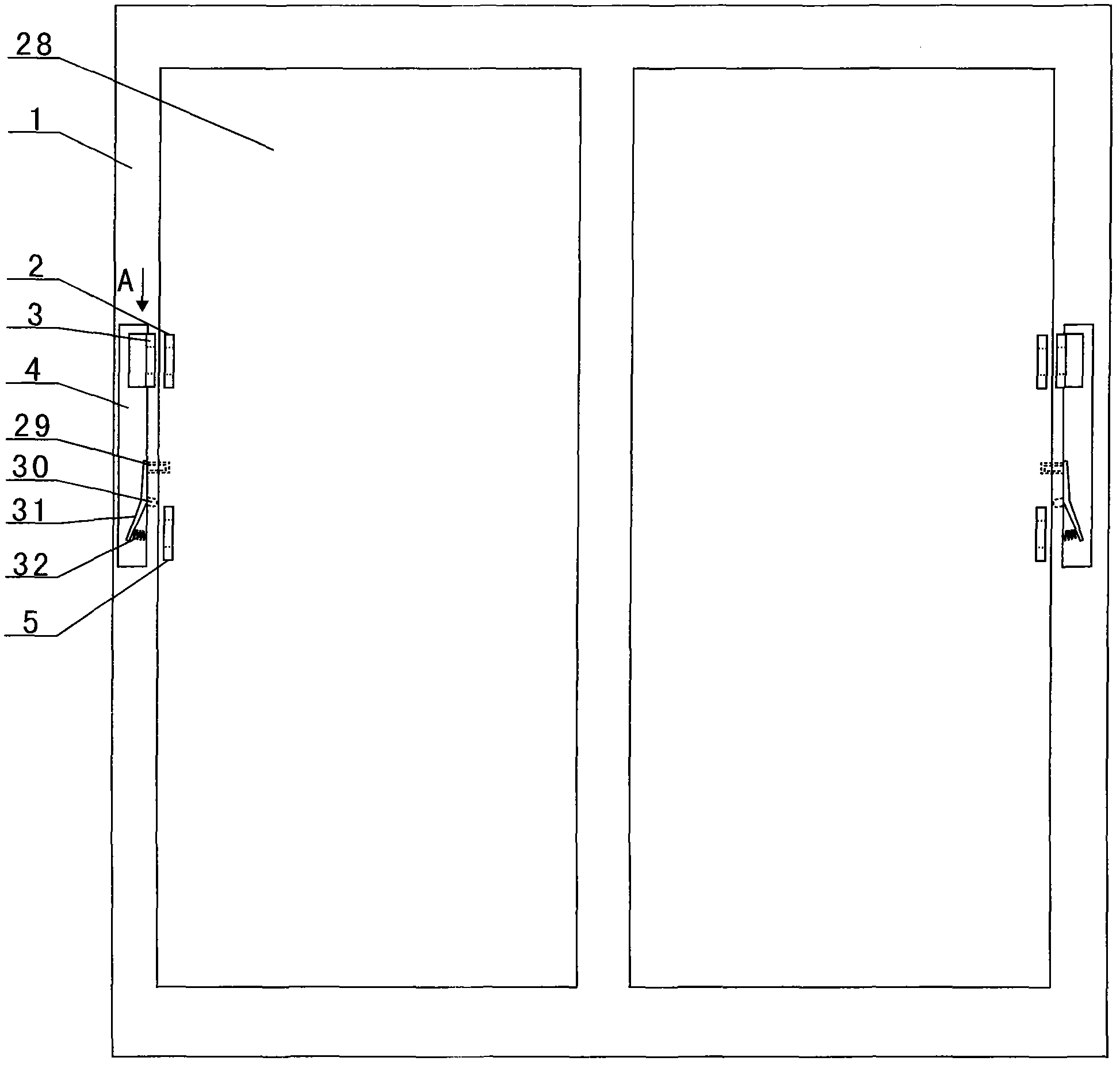 Back door interlock of high voltage switchgear