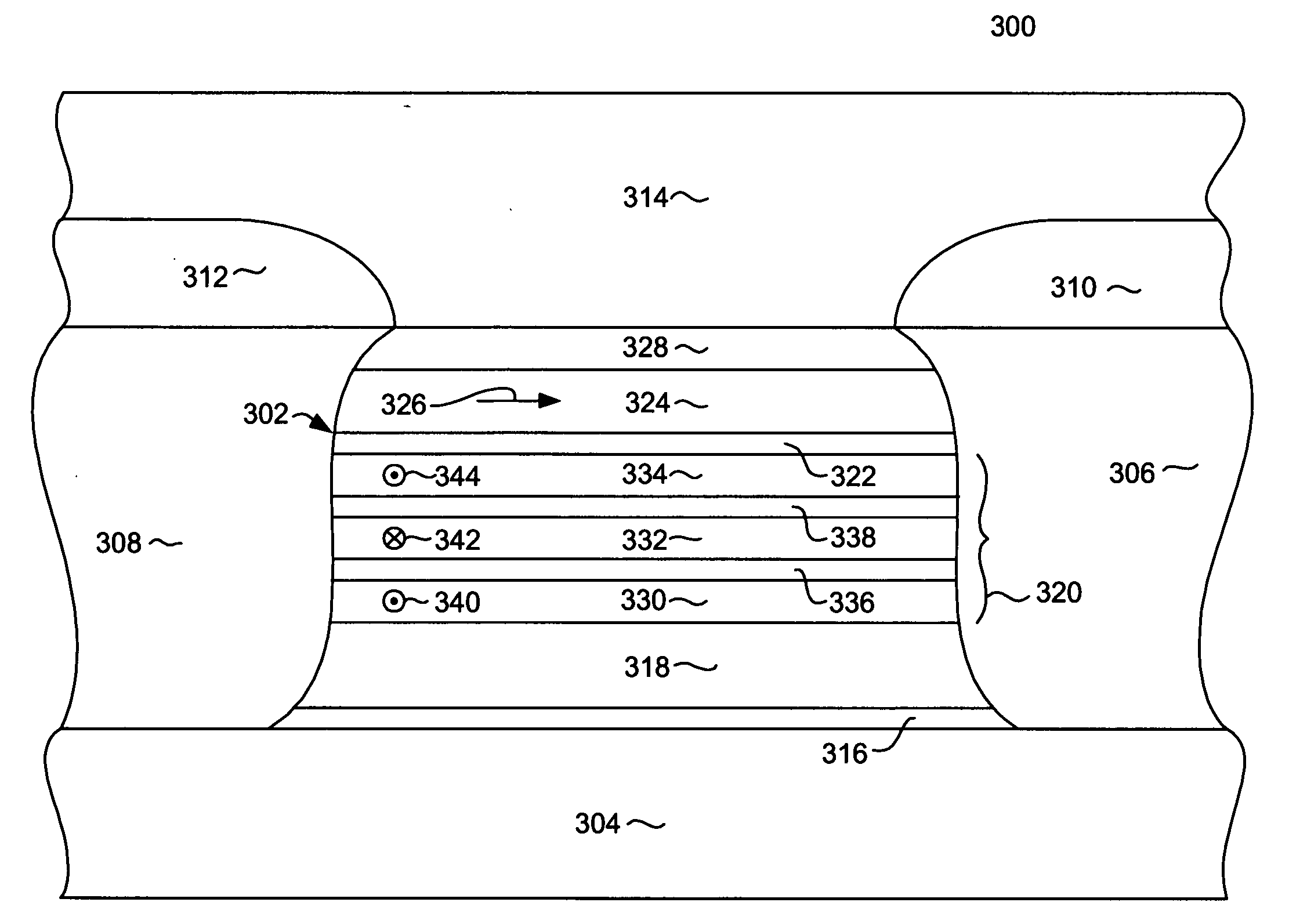 Pinning structure with trilayer pinned layer