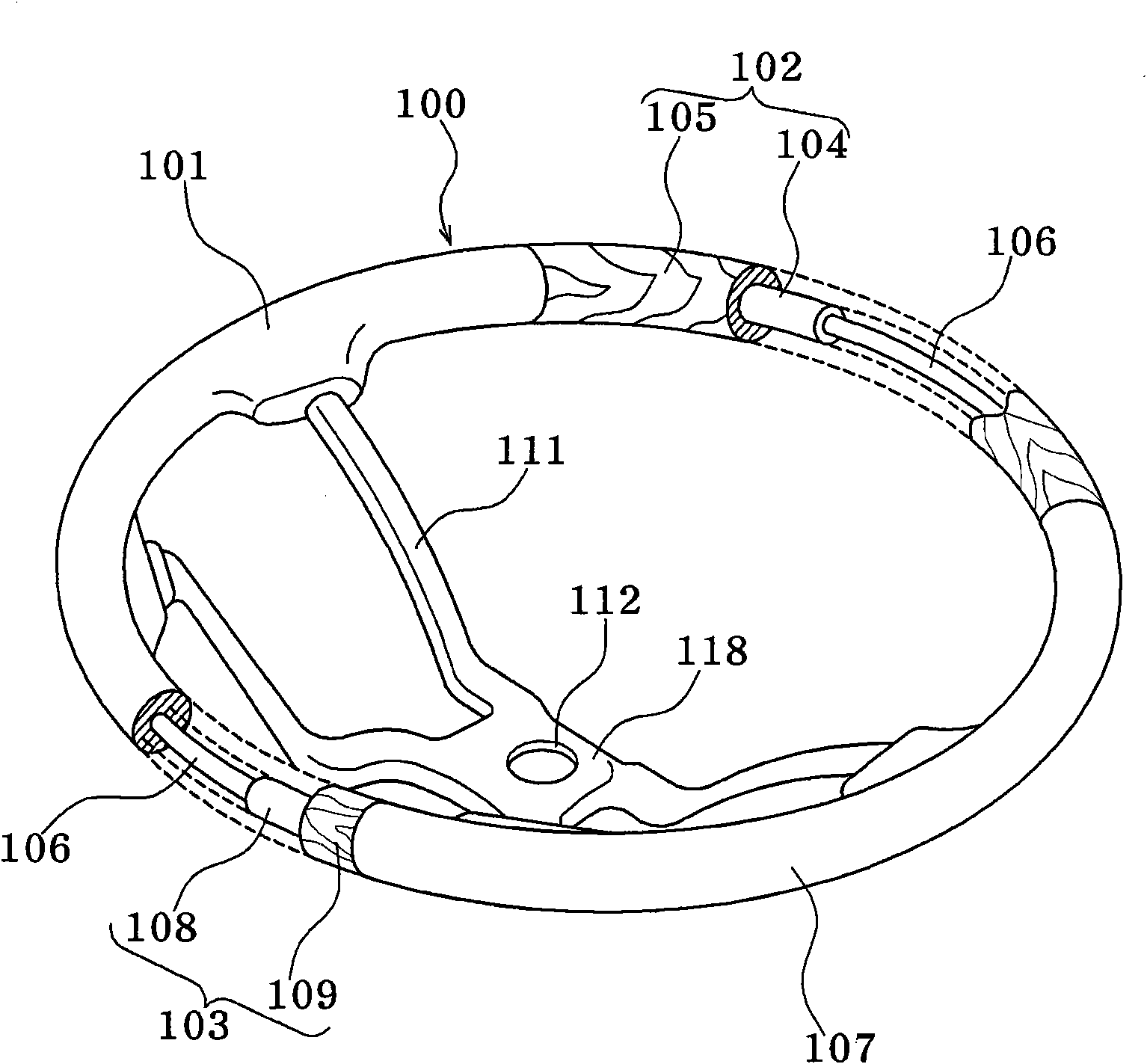 Steering wheel for automobile and method of fabricating the same