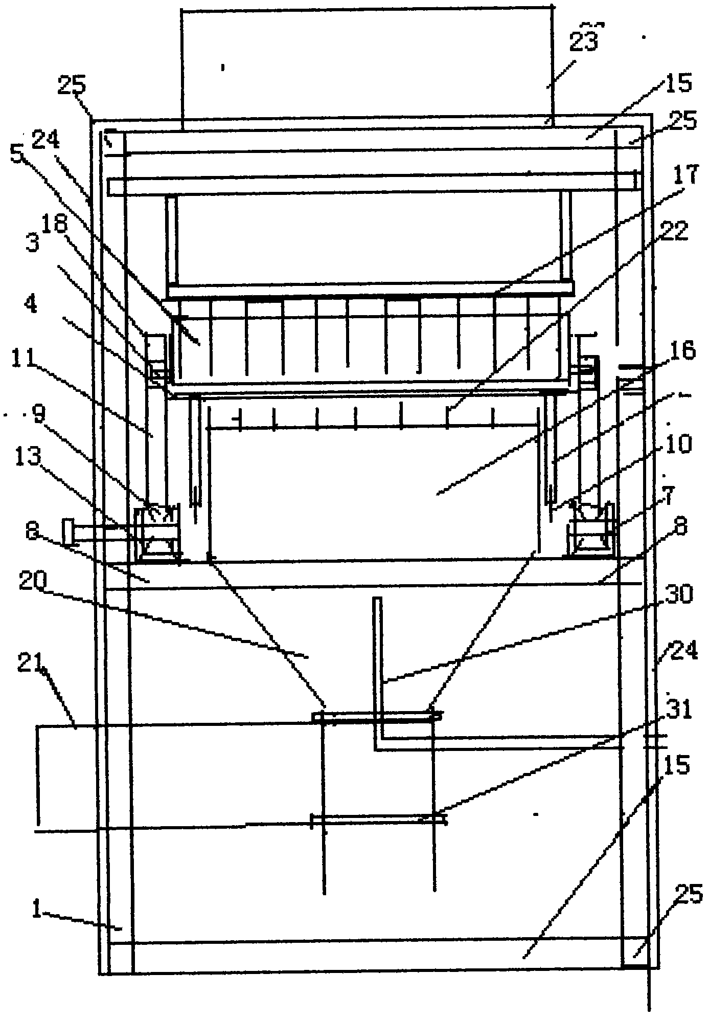 Large boiler low-temperature flue gas purification waste heat drying bed