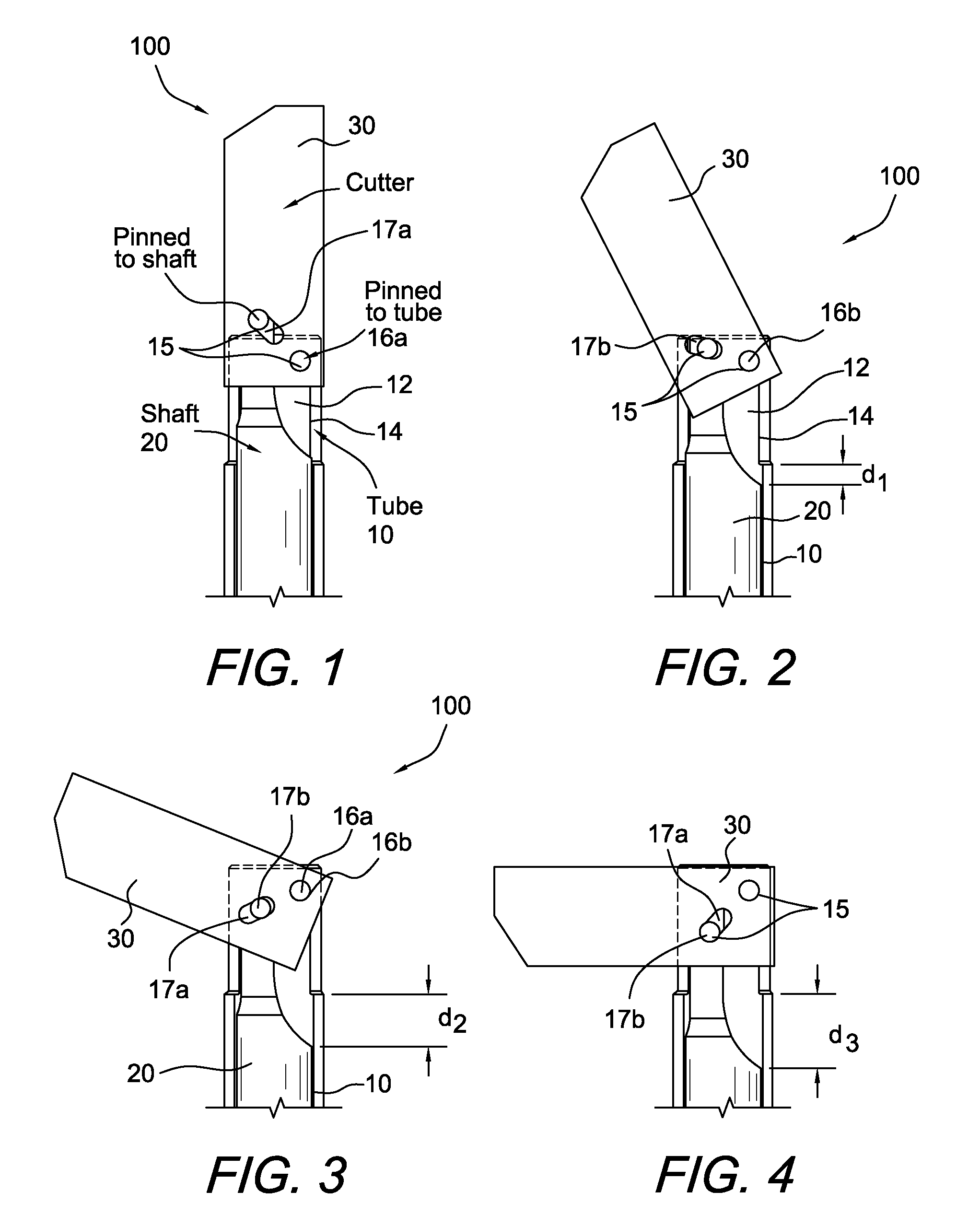 Retrograde cutter with rotating blade