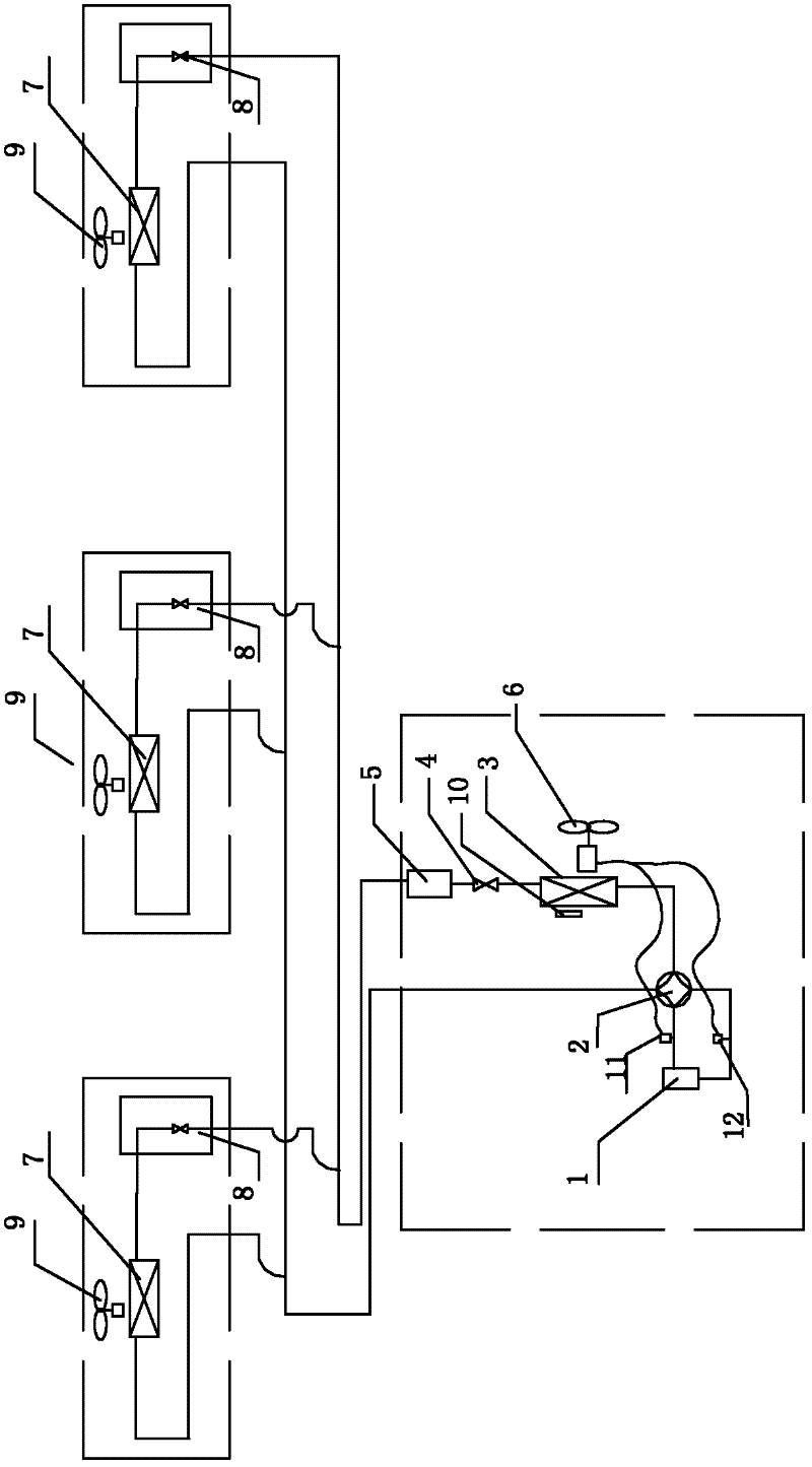 Method for controlling rotating speed of outer fan of multi-split air conditioner