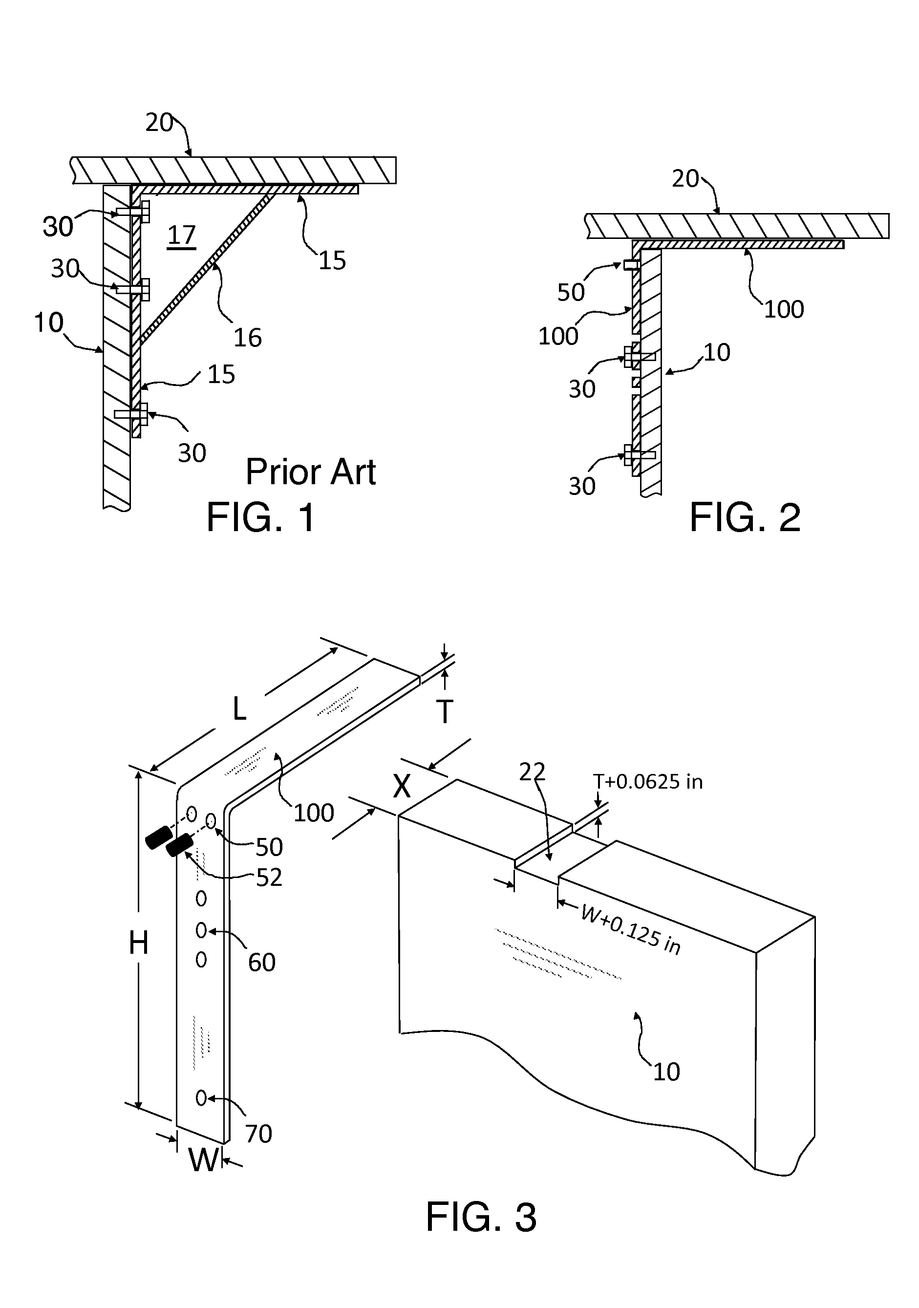 Low profile adjustable lift bracket