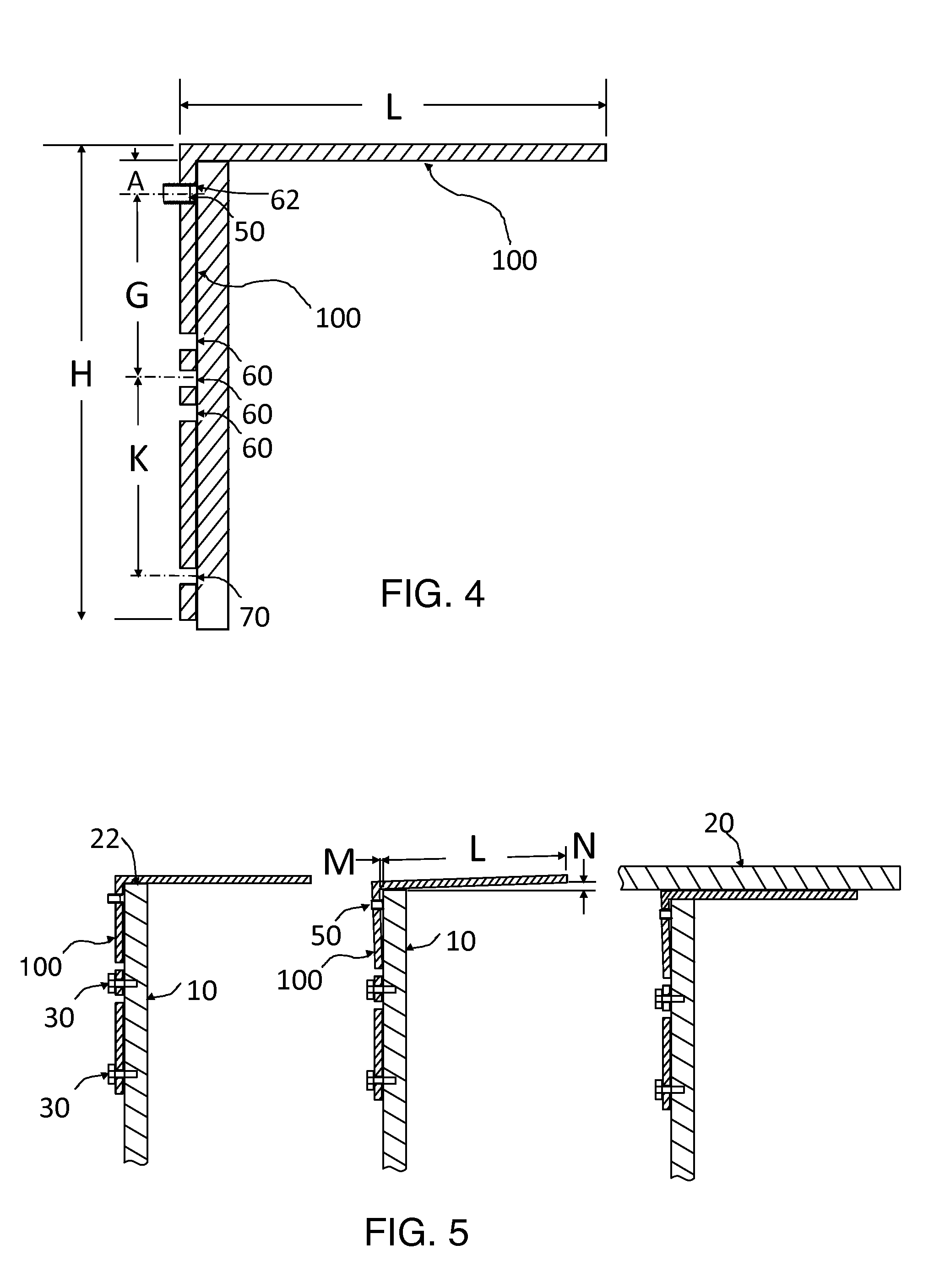 Low profile adjustable lift bracket