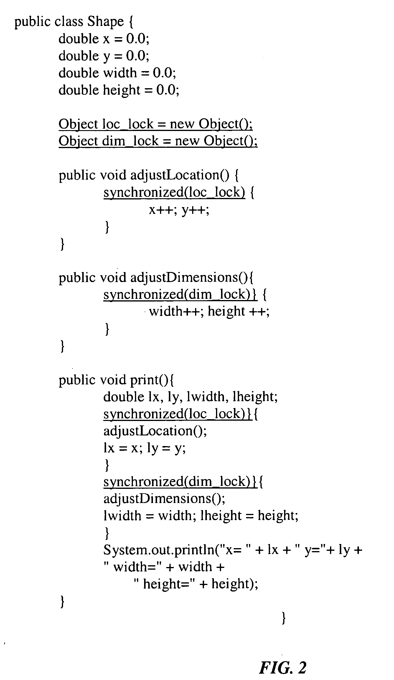 Using atomic sets of memory locations