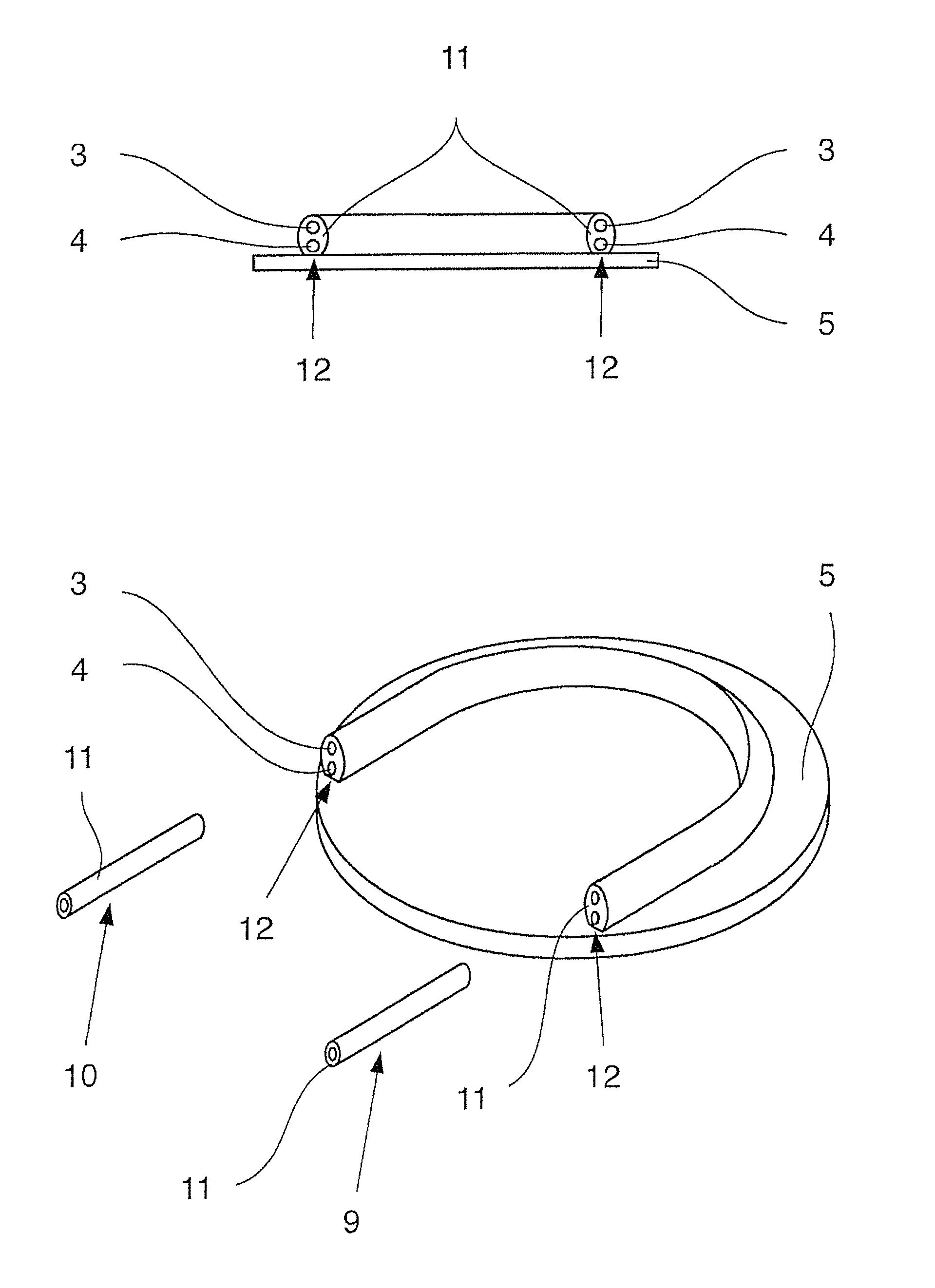 Deflection measuring device according to the interferometer principle