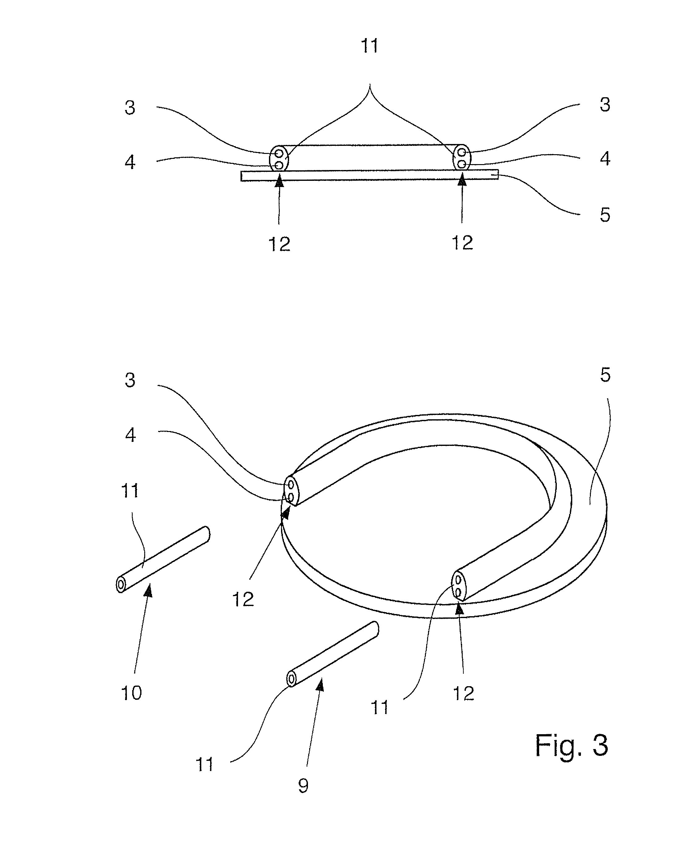 Deflection measuring device according to the interferometer principle