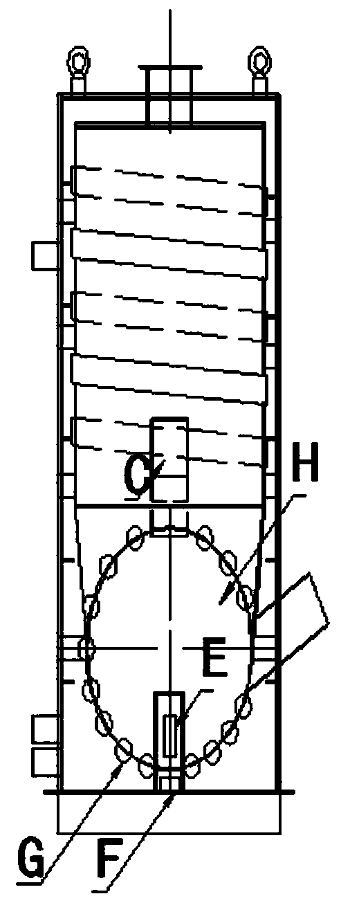 Rotary combustion type biomass particle fuel hot water boiler