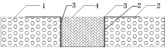 A kind of caulking structure with modified isocyanate buffer layer and its construction technology