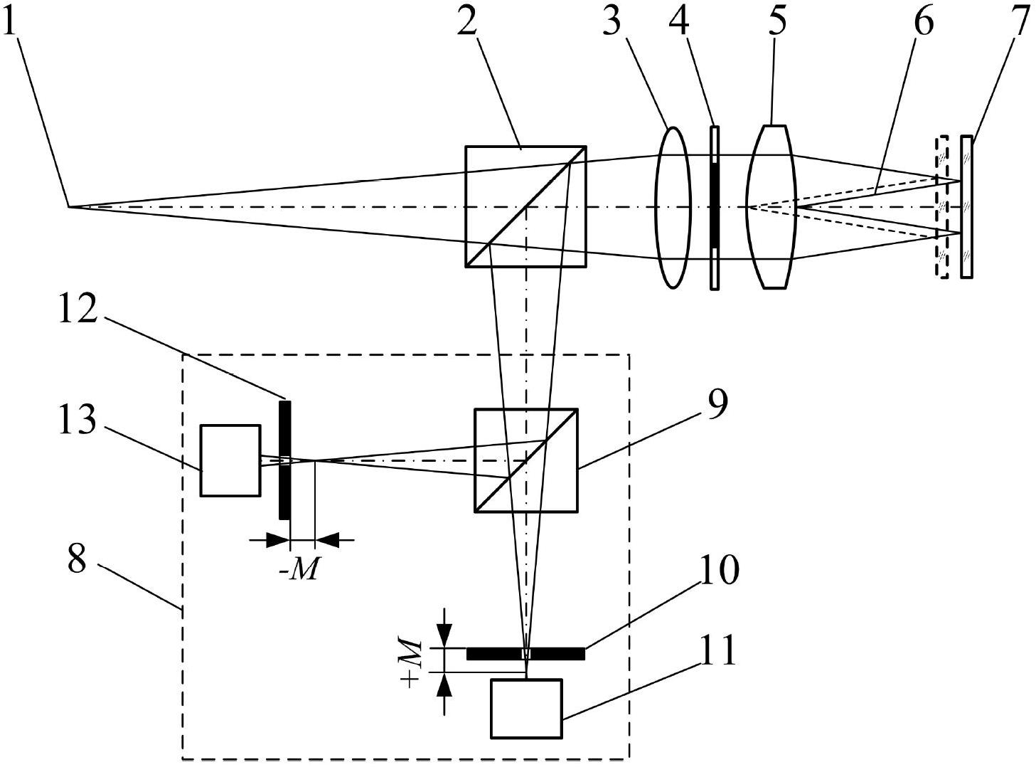 Method for measuring central thickness of reflecting type differential confocal lens