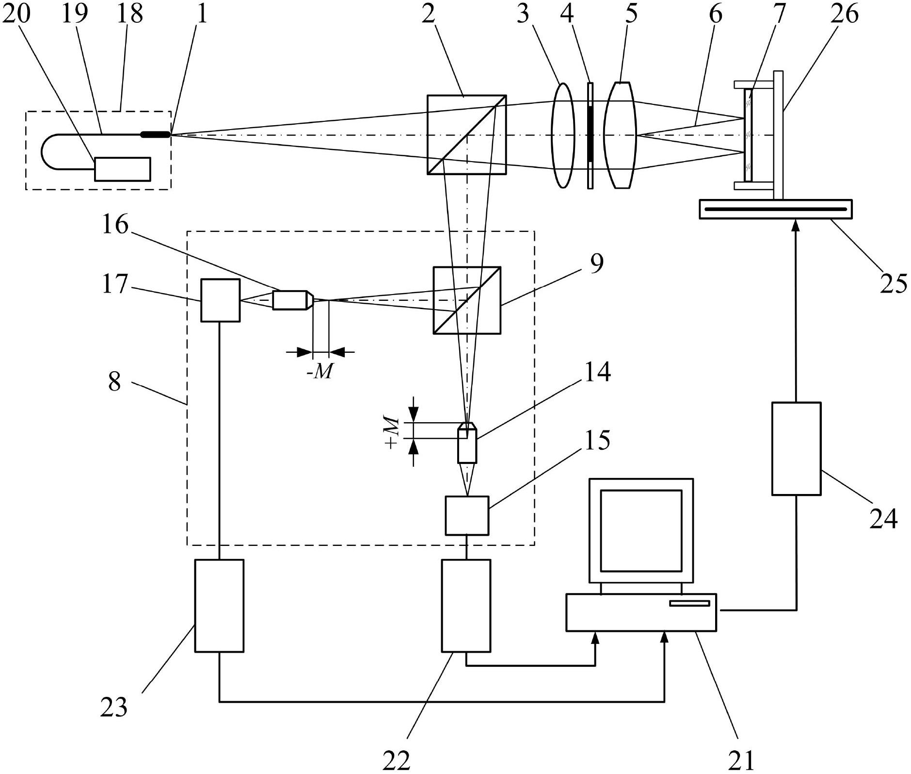 Method for measuring central thickness of reflecting type differential confocal lens