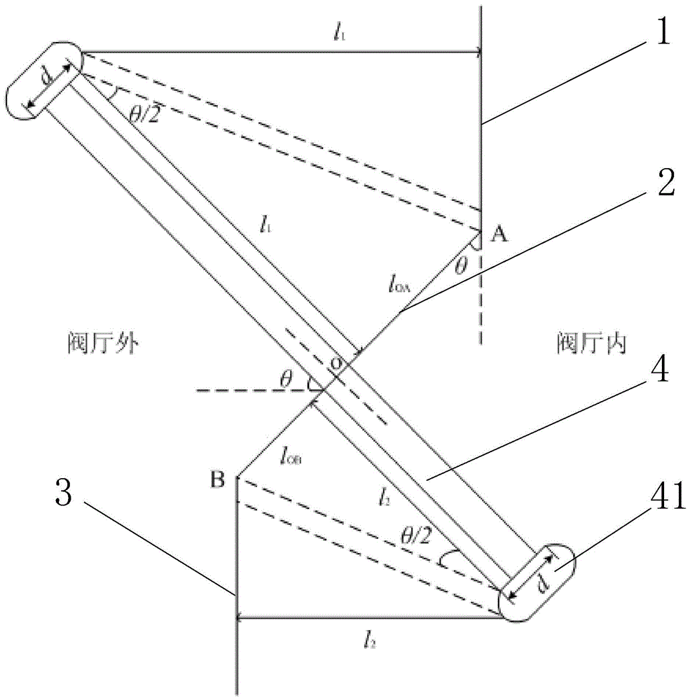 Layout structure and design method of wall-piercing bushing for UHV DC project pole line