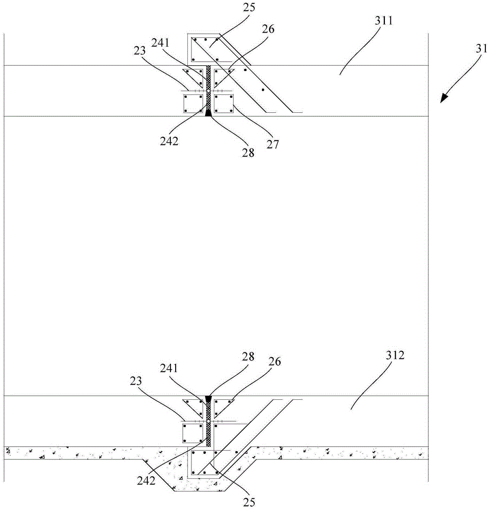 Deformation joint structure and construction method thereof