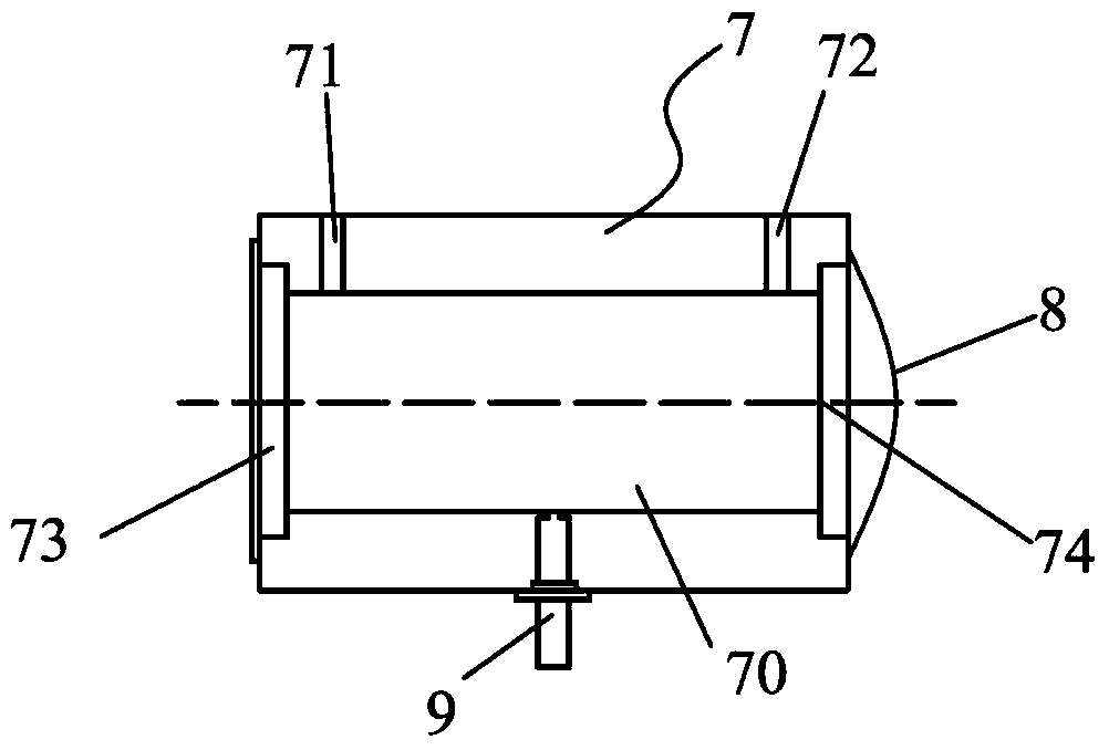 Photoacoustic spectrometry detection device adopting axial multilayer filter plate structure