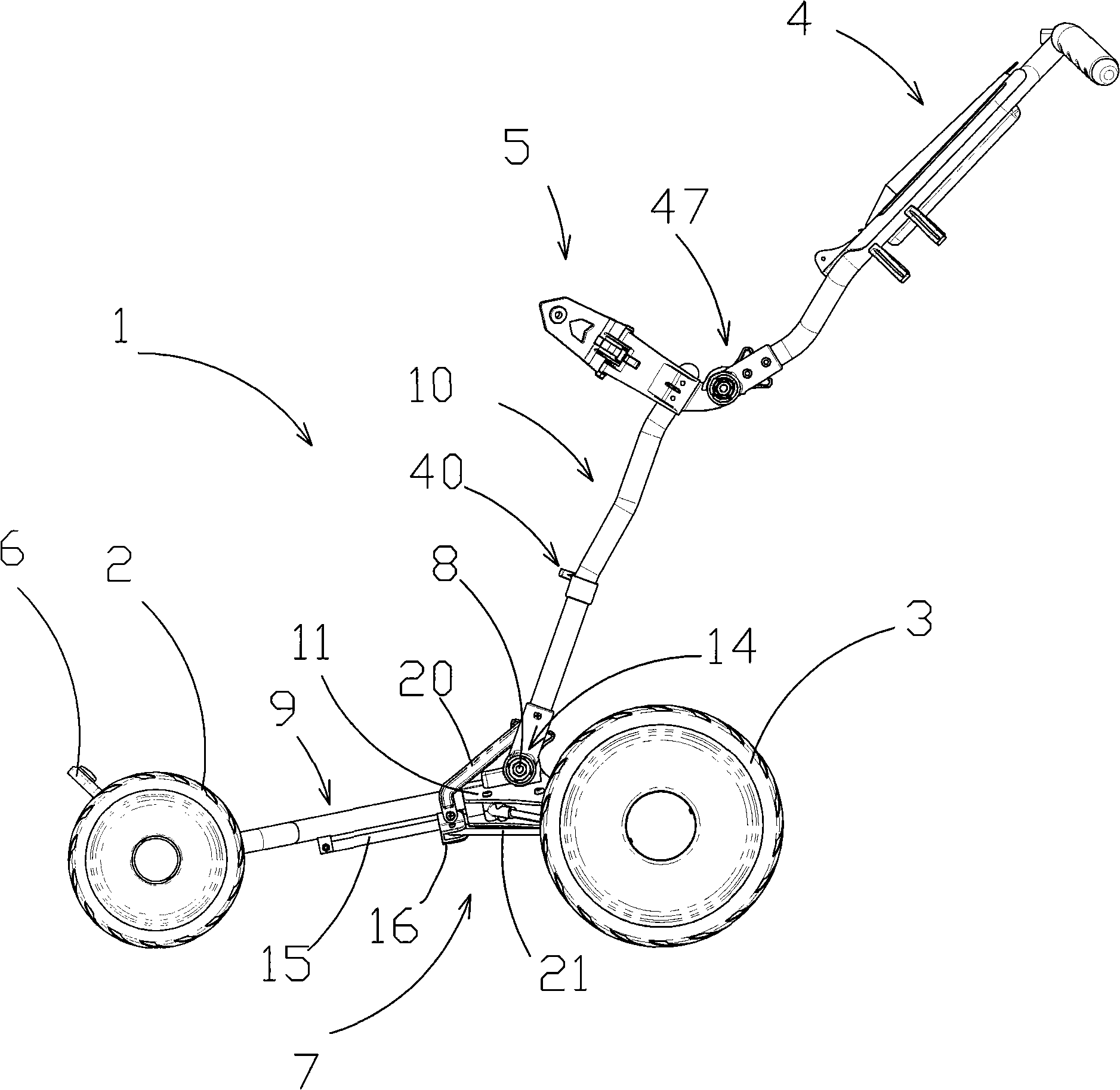 Folding type golf cart