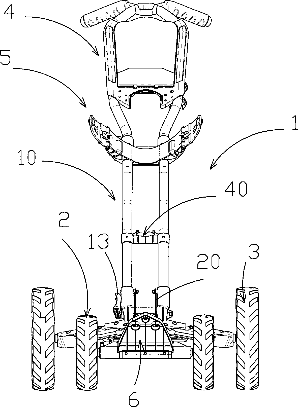 Folding type golf cart