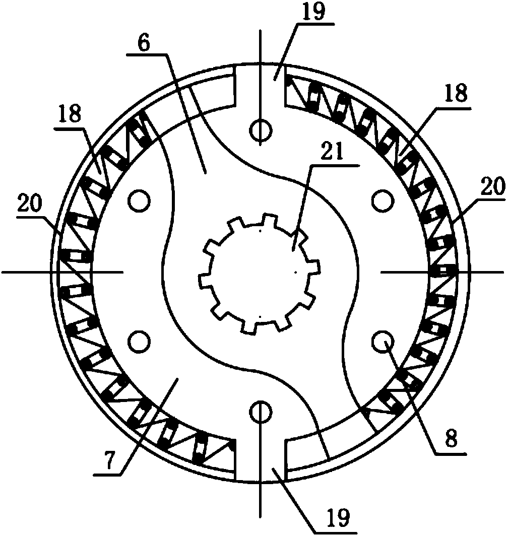 Torsion fatigue test device and method of arc-shaped springs