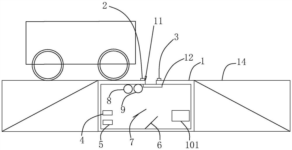 Tread pattern depth measuring device and method and computer readable storage medium