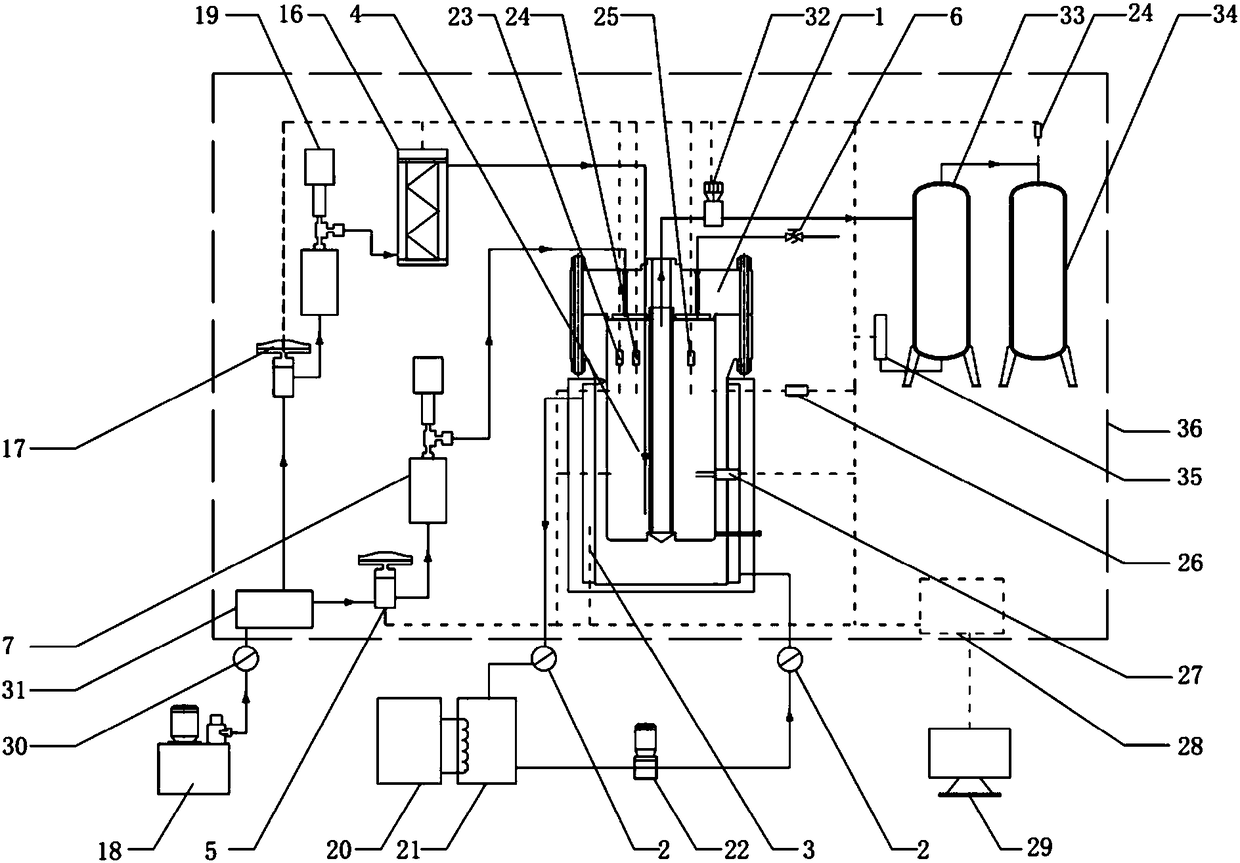 Natural gas hydrate heat shock method mining simulation device under supergravity condition