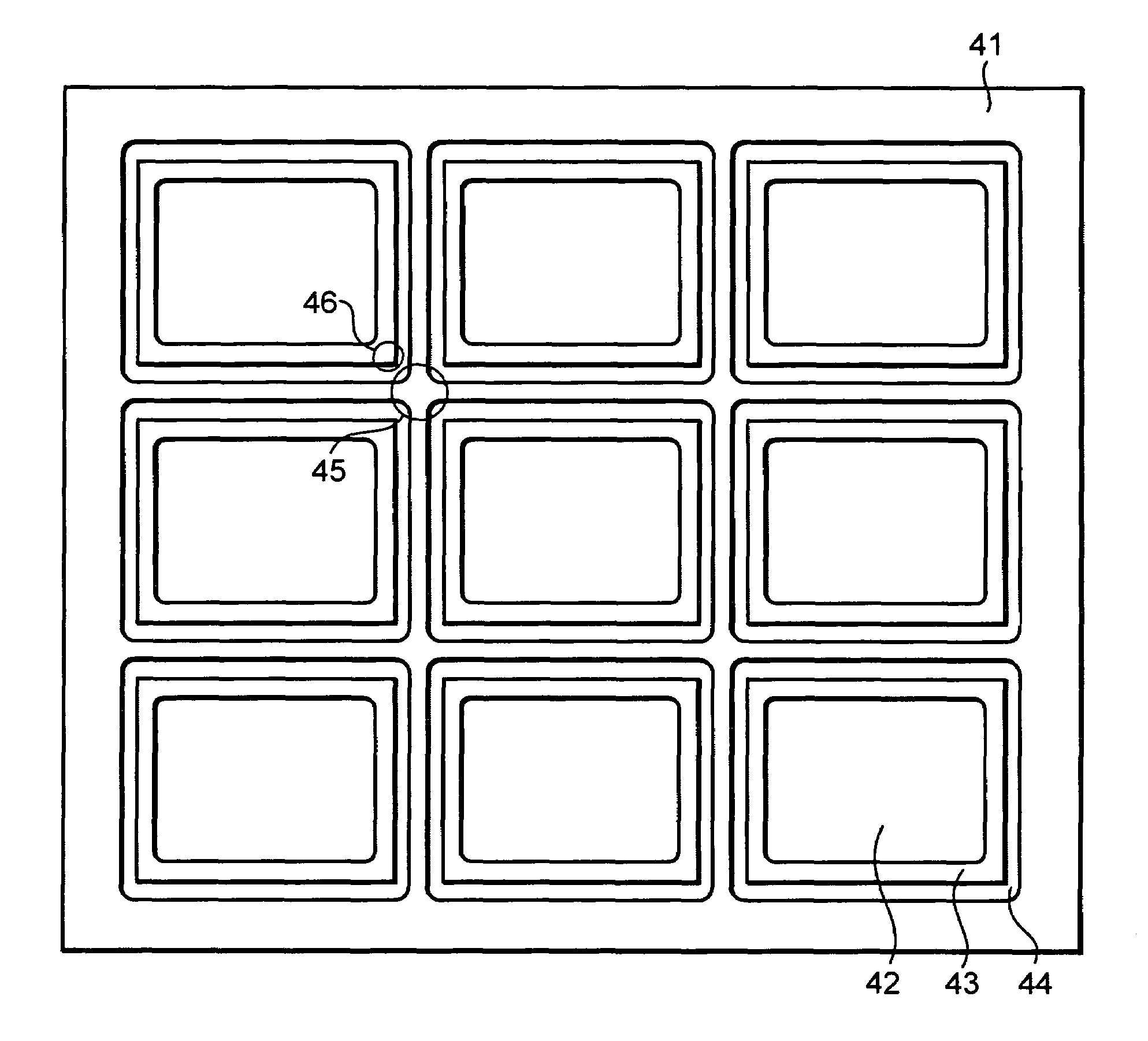 Sealing glass substrate for organic EL material and method of manufacturing organic EL display