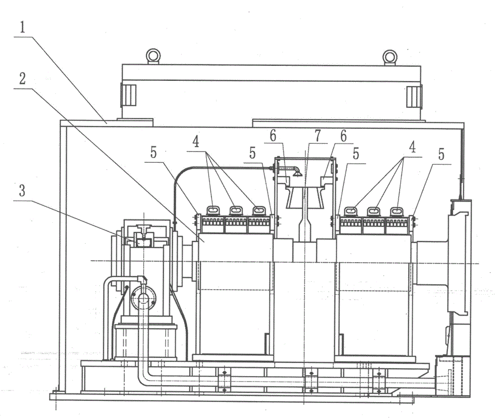 Method for reducing temperature rise of half-speed large-current collecting ring device