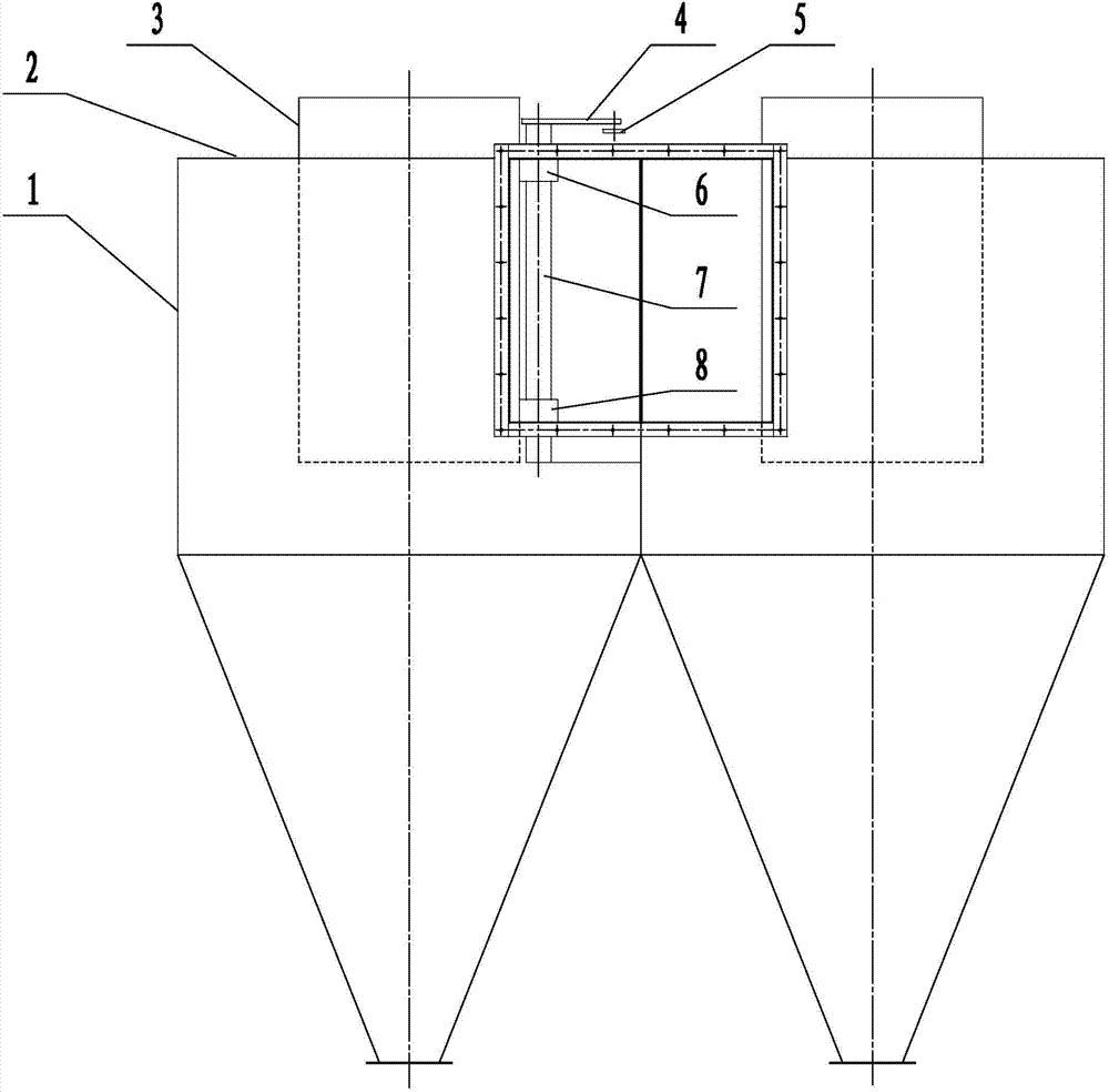 Air door control mechanism of cyclone dust collector