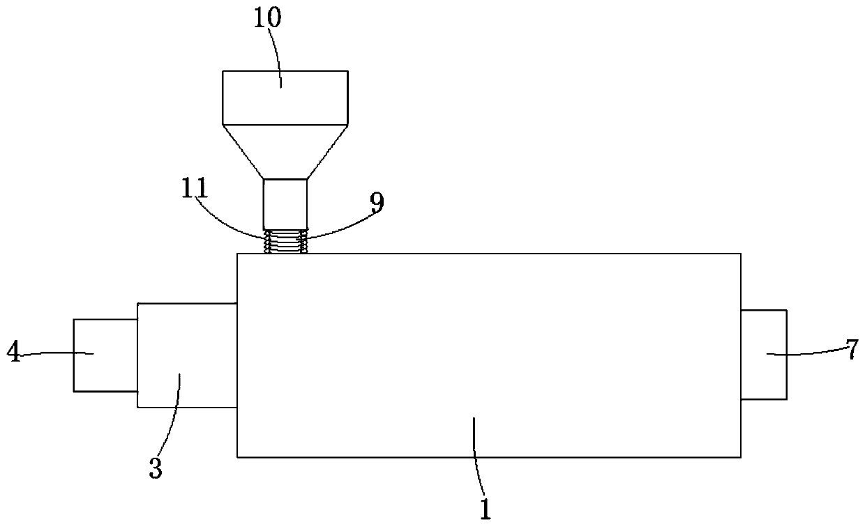 Extrusion device for producing plastic woven bags