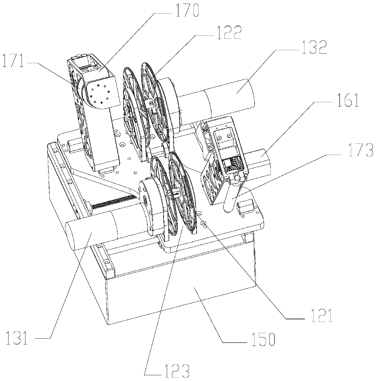 Device and method for self-traction winding high-voltage line on single traction rope