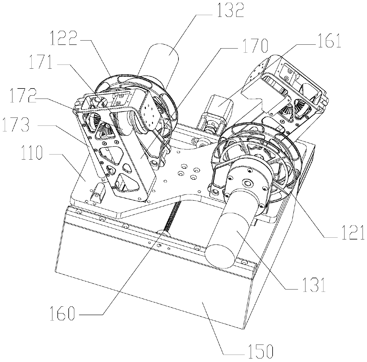 Device and method for self-traction winding high-voltage line on single traction rope