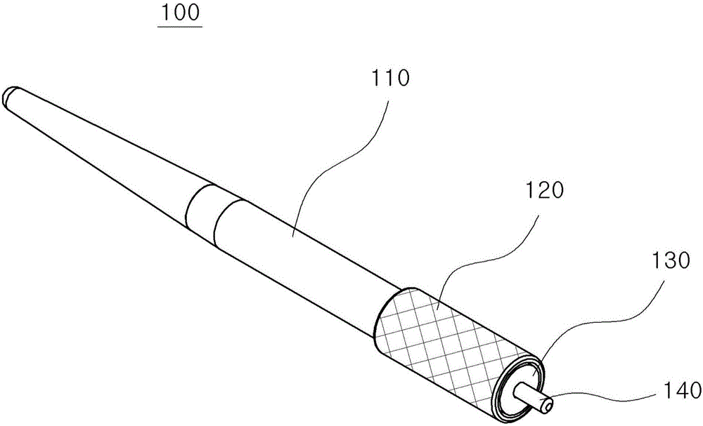 Axial rotating type semipermanent make-up tool